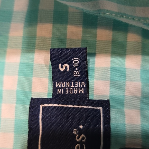 VINEYARD VINES BOY'S "WHALE SHIRT" BUTTON DOWN LONG SLEEVE GINGHAM  SIZE SMALL.. - Picture 5 of 11